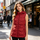 Janbo Women's Winter V-quilted Down Vest