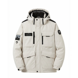 Janbo Men's Outdoor Multi-pocket Workwear Puffer Parka